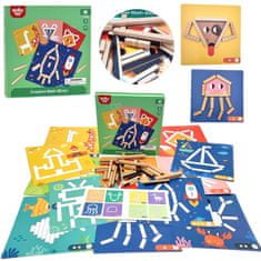 Tooky Toy Puzzle hra Puzzle magnetické kocky pre deti 49 el.