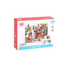 Tooky Toy Puzzle s taškou Alpské zvieratá a krajina 49 el.