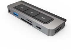 Hyper Drive Media 6v1 USB-C Hub pro iPad Pro/Air, strieborná