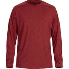 NRS Pánske tričko H2Core Silkweight, UV50+, dlhý rukáv, Vino, XXL