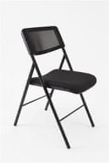 Alba Skladacia stolička "CPDIVANO N", čierna, kov a textil, CPDIVANO N