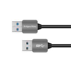 Krüger&Matz Zástrčka kábla USB3.0 - zástrčka Kruger &amp; Matz 1m čierny KM0337