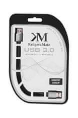Krüger&Matz Zástrčka kábla USB3.0 - zástrčka Kruger &amp; Matz 1m čierny KM0337