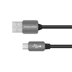 Krüger&Matz Kruger & Matz USB kábel - micro USB konektor pre pripojenie šedý 1,8m KM0331