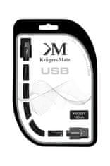 Krüger&Matz Kruger & Matz USB kábel - micro USB konektor pre pripojenie šedý 1,8m KM0331