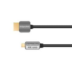 Krüger&Matz Kruger & Matz Kábel HDMI - micro HDMI plug-plug (AD) 1,8 m sivý KM0327