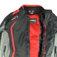 Cappa Racing Bunda moto AREZZO textilná čierna/červená 5XL
