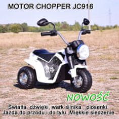 Super-Toys MOTORKA CHOPPER - PRVÁ DETSKÁ MOTORKA, MÄKKÉ SEDADLO/JC916