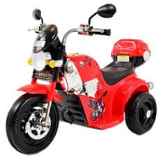 Super-Toys MOTOCYKEL CHOPPER SPORT S KUFROM, KOHÚTOM A ZVUKMI/X818