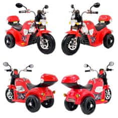 Super-Toys MOTOCYKEL CHOPPER SPORT S KUFROM, KOHÚTOM A ZVUKMI/X818