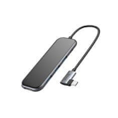 BASEUS Mirror HUB adaptér USB-C - 3x USB 3.0 / HDMI 4K / USB-C, šedý