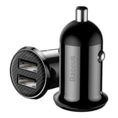 BASEUS Grain Pro autonabíjačka 2x USB 4.8A, čierna
