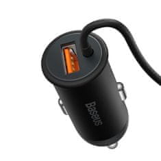 BASEUS CW01 autonabíjačka 25W + MagSafe držiak s bezdrôtovou nabíjačkou 15W, čierna