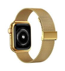 TopQ Oceľový remienok LUXURY pre Apple Watch 3-4-5-6-SE 38-40 mm zlatý 66014