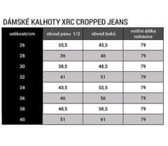 XRC Dámské džínsy na moto Cropped jeans ladies blue vel.26