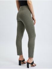 Orsay Zelené dámské kostkované kalhoty XS