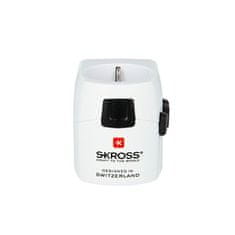 Skross World PRO Light cestovný adaptér, 6.3A max., uzemnený, UK+USA+Austrália/Čína PA45