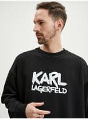 Karl Lagerfeld Čierna pánska mikina KARL LAGERFELD XL