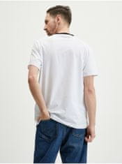 Karl Lagerfeld Biele pánske tričko KARL LAGERFELD XL