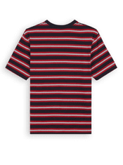 Levis Čierne pánske pruhované tričko Levi's Stay Loose Graphic PKT T Strip L