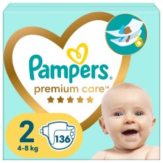 Pampers Premium Care plienky veľ. 2 (136 ks plienok) 4-8 kg