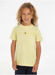 Tommy Hilfiger Svetložlté detské tričko Tommy Hilfiger 152
