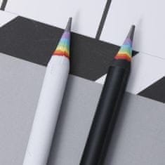 Northix 10x Ceruzky s dúhovými farbami - čierna 