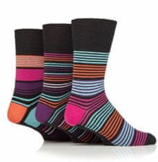 Gentle Grip Pánske 3 páry módne ponožiek Gentle Grip VIBRANT VISION voľný zdravotný lem