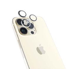 EPICO Hliníkové ochranné sklo na šošovky fotoaparátu pre iPhone 14 Pro / 14 Pro Max (6,1") 69312152000001 - zlatá