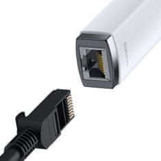 BASEUS Lite adaptér USB-C / RJ-45, biely