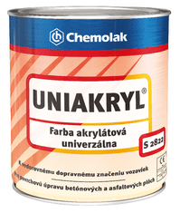 Chemolak UNIAKRYL S 2822 - Farba na vodorovné dopravné značenie 0,75 L 0610 - žltá