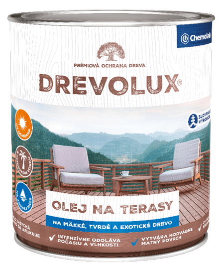 Chemolak DREVOLUX - Olej na drevené terasy 2,5 L platan