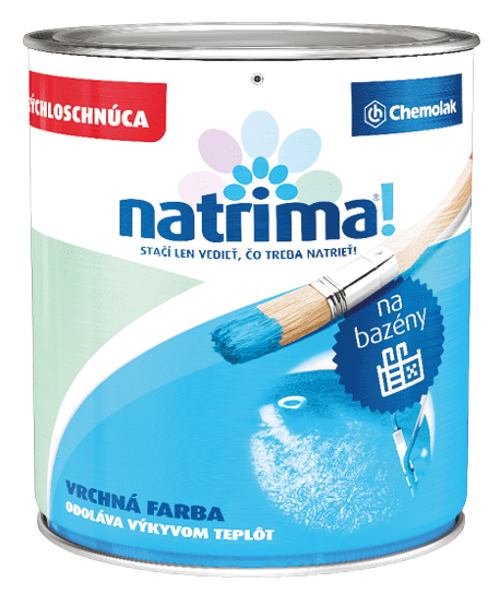 Chemolak NATRIMA - Syntetická farba na bazény 2,5 L 0405 - oceánová modrá