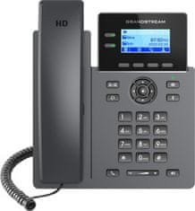 Grandstream GRP2602G SIP telefón, 2,21" LCD podsv. displej, 4 SIP účty, 2x1Gbit port, PoE