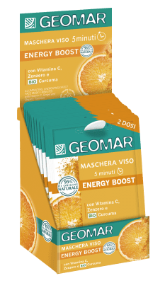 Geomar 120161 Energy boost Energizujúca pleťová maska s vitamínom C, zázvorom a BIO kurkumou 2x7,5ml