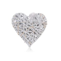 HOME DECOR Dekoratívna srdce 28 x 28 cm, biele, súprava 6 ks