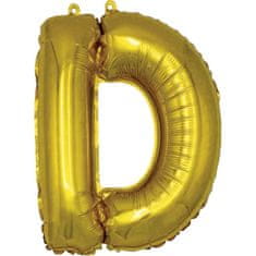 Banquet Balónik nafukovací fóliový písmeno D, MY PARTY, výška 30 cm, súprava 12 ks