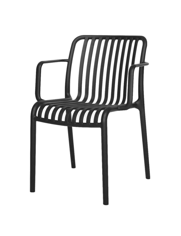 VerDesign GARDEN záhradná stolička, čierna