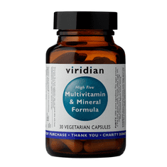 VIRIDIAN nutrition High Five Multivitamín a Mineral Formula (Multivitamín na stres a pre celkovú odolnosť), 30 kapsúl