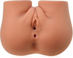 XSARA Superrealistický masturbátor umělá vagína a anus z kůže cyberskin - 77862263