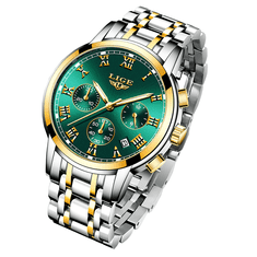 Lige Pánske hodinky zelená - 9810-3 + darček ZADARMO