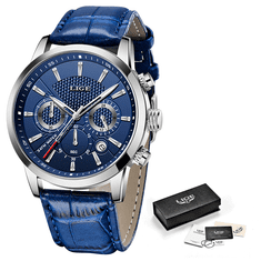 Lige Pánske hodinky -modrá 9866-6 + darček ZADARMO