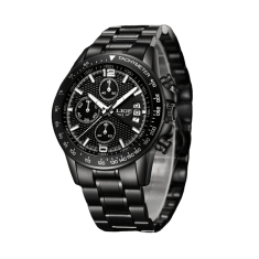 Lige Pánske hodinky Steel-čierna 0002-3 + darček ZADARMO