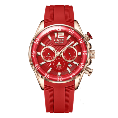 Lige Pánske hodinky - červená - 8934-2 + darček ZADARMO