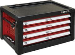 YATO Skrinka dielenská 4 zásuvky 690x465x400mm červená