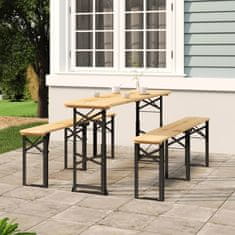 Petromila vidaXL Skladací pivný stôl 170x50x75/105 cm jedľové drevo