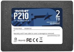 Patriot P210 2TB SSD / 2,5" / Interný / SATA 6GB/s / 7mm