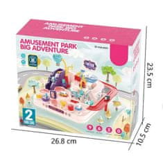 iMex Toys Náučná autodráha Pink Adventure 2v1
