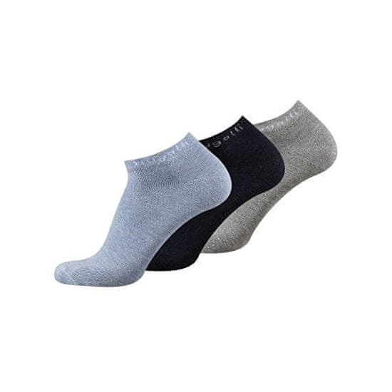 BUGATTI 3 PACK - pánske ponožky 6765A-61D black