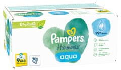 Pampers Harmonie Aqua Plastic Free Vlhčené obrúsky 9 x 48 ks